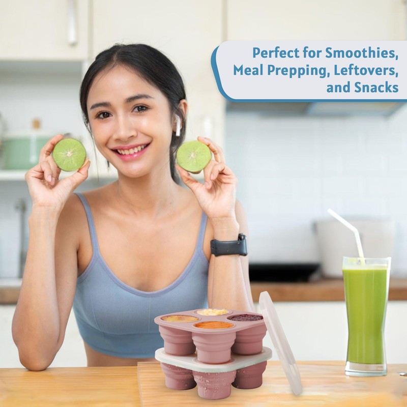 UR Happy Place Silicone Freezer Tray with Lid - Stackable