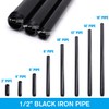 1/2" x 16"Black Painted Iron Pipe, Home TZH 10 Pack