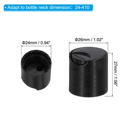 PATIKIL 24/410 Replacement Press Plastic Caps, 48pcs Dispensing Top Cover for Squeeze Shampoo and Lotion Bottles Lids