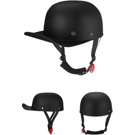 Adults Baseball Cap Style Helmet - German Styled Open Face Motorcycle Half Shell Helmet DOT Approved Retro Half Shell Helmet for Men Women Street Scooter Moped ATV ( Color : G , Size : M=55-57cm )