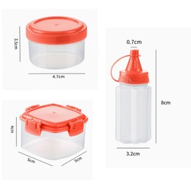 12 Mini Frascos Rojos Para Condimentos, Frascos Para Salsas Con Tapa De Rosca, Frascos Para Salsas, Frascos Para Sal Y Pimienta, Frascos Portátiles Para Condimentos