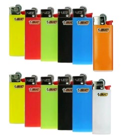 BIC Mini Classic Lighters Pocket Size Assorted Colors Safe Reliable Travel Use - Pack of 12