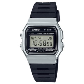 Casio Collection Digital Wristwatch, Resin, Accent Color, Silver, Modern