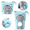 Ytuomzi Telescopic Pencil Pouch Standing Pen Holder Cute Pencil Bags