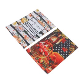 CAXUSD 2pcs Autumn Garden Flag Double Sided Pumpkin Pattern Fall Decor for Outdoor Lawn and Garden for Thanksgiving and Seasonal Celebrations