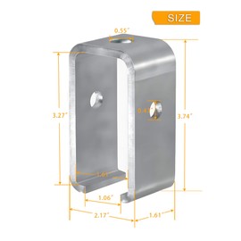 NouraVita 4-Pack Heavy-Duty Channel Trolley Track Hanger Bracket Set - Fits All 1-5/8" Strut Channels - Zinc-Plated Steel - 1200 lbs Load Capacity