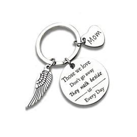 ZYSSXNDM Inspirational Birthday Gifts for Mom Sympathy Gift for Loss of Mom Bereavement Gifts for Loss of Mother Keychain Remembrance Gift