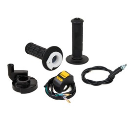PUCKY New 7/8" 22mm Twist Throttle Accelerator Handle Grips and Cable Set with Kill On Off Switch for 50cc 110cc 150cc 250cc Mini Bike ATV Quad Pit Bike Dirtbike (Black)