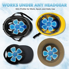 2 Pack Head Ice Pack for Hat, Reusable Cooling Gel Helmet Ice Pack, for Hard Hats and Sun Hats, 4-Hour Cooling Relief for Construction, Migraines & Heat Stroke Prevention
