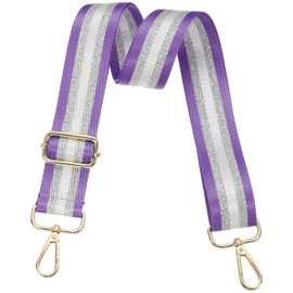 PATIKIL Purse Strap, Wide Shoulder Strap Adjustable Crossbody Bag Straps Universal Replacement Shoulder Bag Belt for Women's Handbags Canvas Guitar Bag Backpack, Purple
