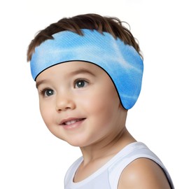 HeySplash Swimming Headband, Elastic Neoprene Swimming Earplugs Kids Ear Plugs Ear Band Swimmer Protection, EarGuard & Hair Guard for Kids Adult, Keep Water Out, Hold Earplugs in, S, Blue Ripple