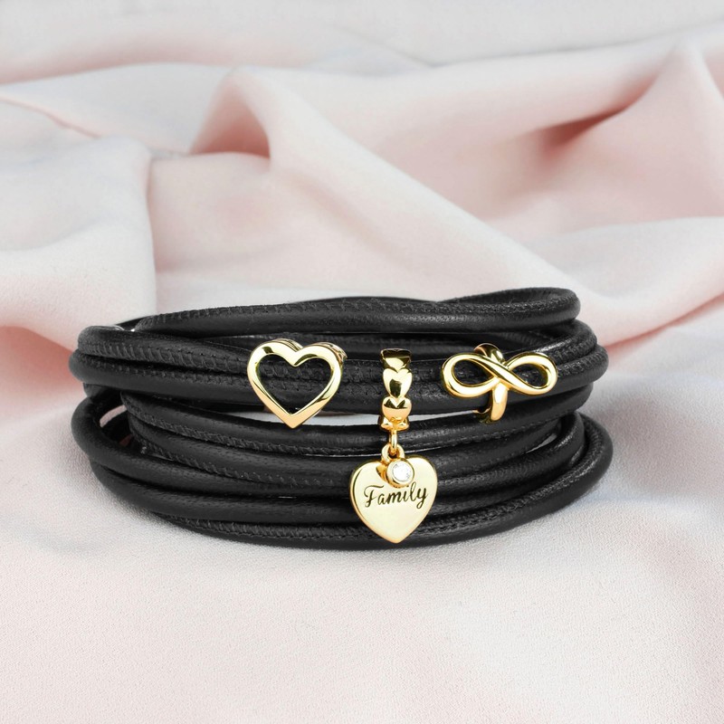 CHAMOON Limitless Infinity Charm 18K Gold Plated Silver 31001, Sterling