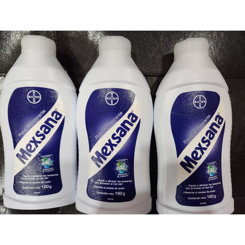 Bayer 3 PACK MEXSANA BAYER DEODORANT POWDER 5.6 OZ EACH