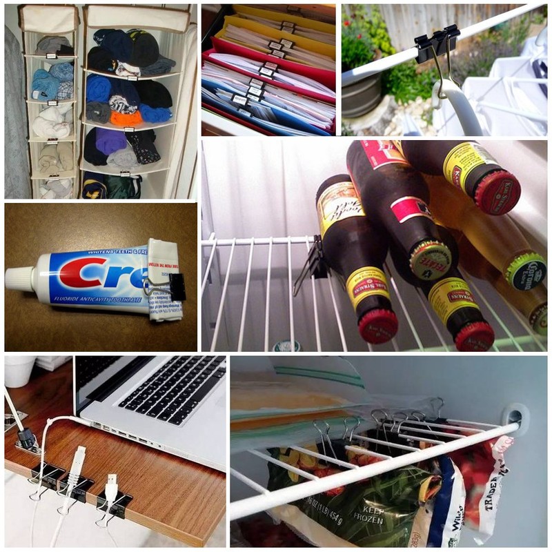 Binder Clips Paper Clamp for Paper-130 Pcs Clips Paper Binder