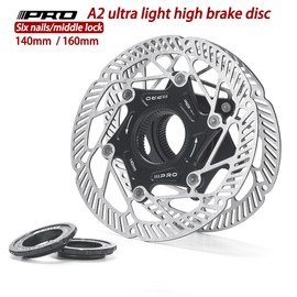 Bicycle Disc Brake Rotor, Center Lock, 140/160mm, Black/Silver (140mm)