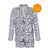 Men's Dalmatian Print Suit Fancy Dress Costume with Black Tie