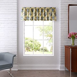 Laura Ashley | Stylish Premium Hotel Quality Valance Curtain, Chic Decorative Window Treatment for Home Décor, Fabric, Pale Yellow, 15" W x 84" L (Pack of 1)