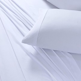 SereneSleep Queen Pillowcases 2 Pack- White Pillow Cases 20x30 Inches Envelope Closure Ultra Soft Brushed Microfibre Wrinkle and Fade Resistant Standard Pillow Covers (Queen, White)