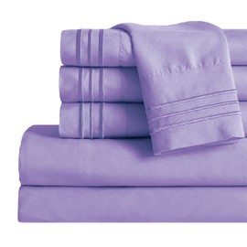 Mocassi Queen Sheet Set - Luxury Hotel 1800 Premier Bedding Sheets & Pillowcases - Ultra Soft Breathable & Cooling Bed Sheets - Deep Pocket - Wrinkle Resistant - 6 Piece Set - Queen, Lavender