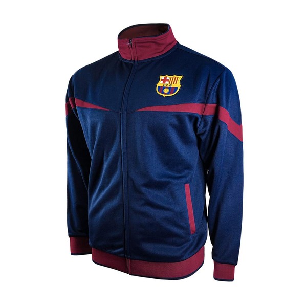 Icon Sports FC バルセロナ フルジップ バーサ トラックジャケット (L、ブルー)