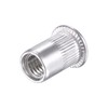 sourcing map M8 Rivet Nuts Aluminium Alloy Knurled Flat Head