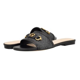 GUESS Women's Hammi Sandal, Black 001, 8.5