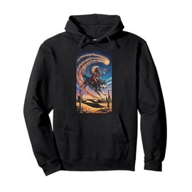 Native American Indian Mushroom Wolf | Surreal Desert #88 Pullover Hoodie