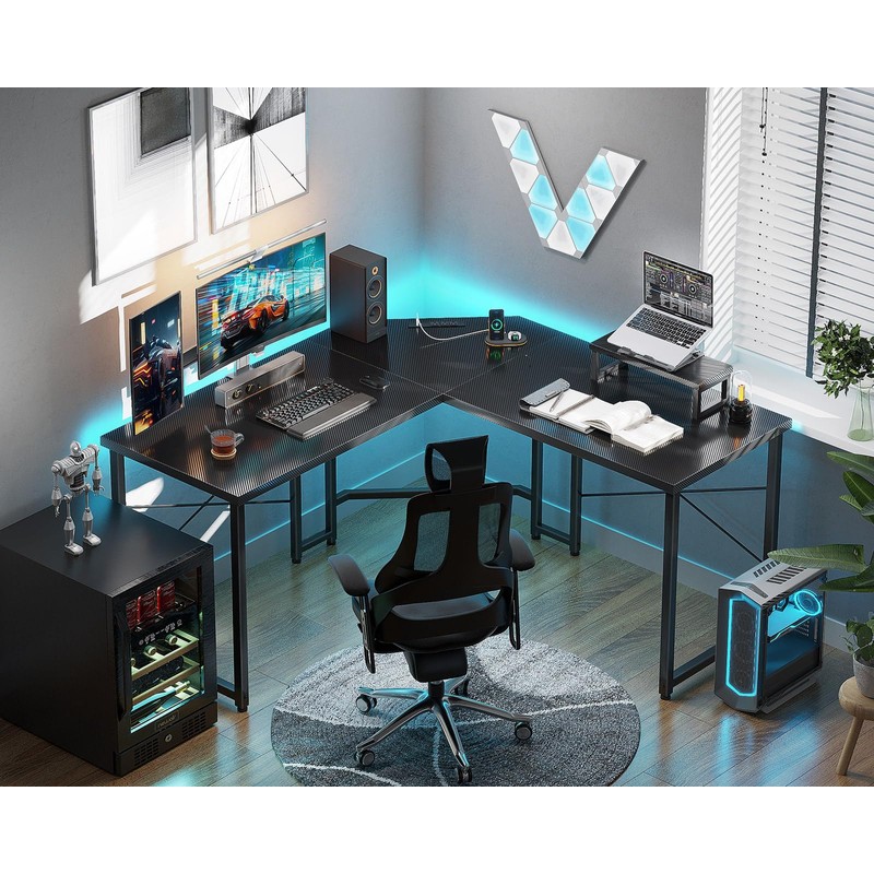 AODK L Shaped Gaming Desk, Computer Corner Desk, PC Gaming