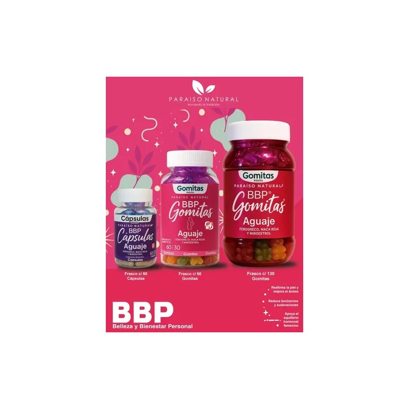Aguaje Bbp 60 Capsulas Paraíso Natural - Sin Sabor