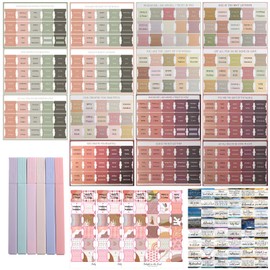 URROMA 366Pcs Bible Tabs Kit with Highlighters and Card Stickers, Bible Bookmark for Easy Navigation Christian Gifts for Women Study Supplies