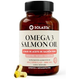 OMEGA 3  Solasta  Cápsulas de 1000mg de Fácil Absorción  Ingredientes Naturales de Alta Calidad  60 Cápsulas                                          