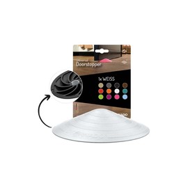 Doornado Strong Rubber Door Stopper - Door Holder No Drilling - For All Types of Doors and Floors - 118 x 25 mm - Design Price - White