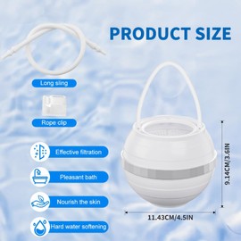 Bath Filter - 8 Stages Bath Water Filter for Tub Faucet, Removes Contaminants, BPA-Free, Purifies Bathwater for Healthier Skin & Hair, Easy Installation