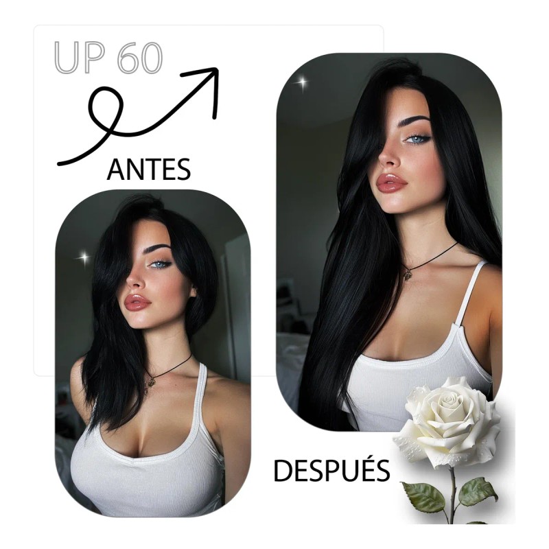 Extensiones Naturales De Cabello Cortinas Extra 30 PLG 220g