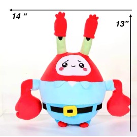 Lankybox Plus Toys, Stuffed Doll Foxy, Boxy, Mr. Krabs - Mr. Krabs