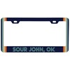 Sour John Oklahoma Car Metal License Plate Frame Retro Design