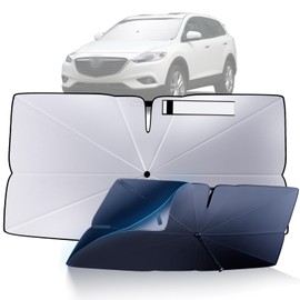 Windshield Sun Shade Umbrella: Custom Fit for 2016-2025 Mazda CX-9 Signature, Touring, Grand Touring, Sport (TC Platform) - Double Thickened Foldable Front Window Sunshade, UV & Heat Protection