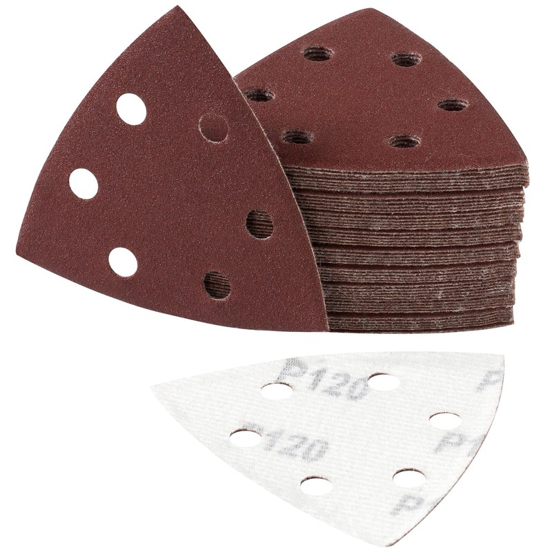 MIDO Professional Abrasive Triangle Sanding Pads 50 Pcs 93 mm