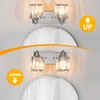 Haolaike 2 Lights Crystal Bathroom Vanity Light Modern Chrome Bathroom