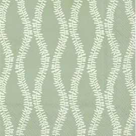 IHR Ideal Home Range Cocktail Napkins Disposable 3-Ply Paper Party Napkin Pack, 5" x 5", Leaf And Stem (Dark Green), 20-Count