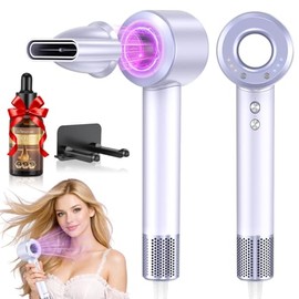 Secadora de Cabello 2000W, Motor Sin Escobillas de Aleacin de Zinc, 3 Velocidades y 4 Modos de Temperatura, Funcin de Autolimpieza y Memoria, Proceso 