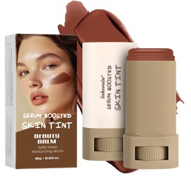 Foundation Stick Beauty Balm Serum Boosted Skin Tint, Solid Tinted Moisturizing Serum Contour Stick Foundation Face for Women, for Face Natural Makeup (02, 18g)