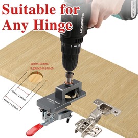 Huolimm 35MM Concealed Hinge Jig DIY Pocket Hole Jig Hinge Hole Drilling Jig Drilling Guide Hole Punch Locator Kit for Door Cabinets Hinges Mounting for Cabinet Door Hinges Inset