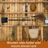 Beeveer 2 Pairs Pine Wood Garden Tool Organizer Wall Mount