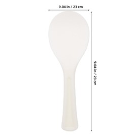 KICHOUSE Rice Spoon Paddle Non Stick Rice Serving Spoon Thickened Plastic White Cooker Spatula for Kitchen Restaurant Cooking Utensil