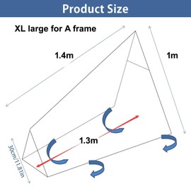 AONNOUS 600D Oxford Extra Large Caravan Hitch Cover 1.4m*1.3m*1m*0.3m for A Frame Caravan Drawbar Tow Hitch Cover Camper Trailer with Buckles Waterproof UV Risistant
