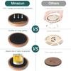 Wood Coasters for Drinks, Minacun Absorbent Coaster Sets of 5,