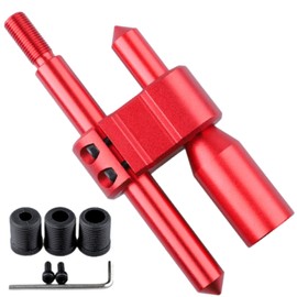 CHASO Shift Knob Extension Universal Conversion Adapter Bend Height Adjustable Aluminum MT Car Truck Red M12 x 1.25