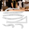7Pcs Sewing Ruler Tailor Set Clear High Accuracy Scale Fashion