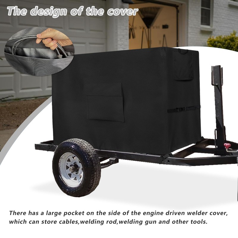 Engine Driven Welder Cover,Heavy Duty 600D Waterproof Welder Machine Cover